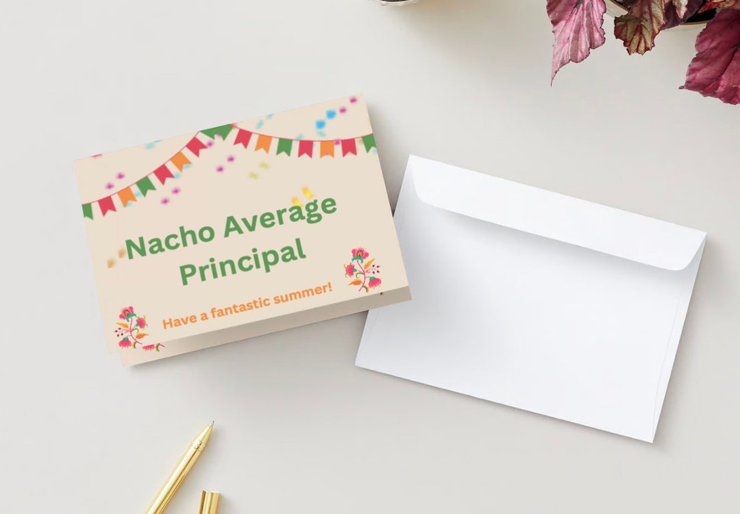 Nacho Card Nacho Average Principal Card - Etsy