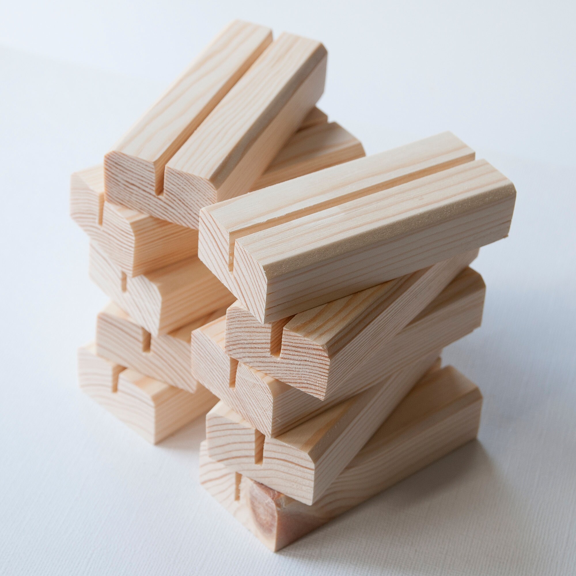 Wood Table Number Holders Wooden Sign Holders Light Wood Etsy UK