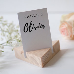 Triangle Card Holder Wood, Wooden Card Holder, Place Card Holders, Triangle Table Sign Holders, Photograph Holders Wood, Wedding Sign Holder