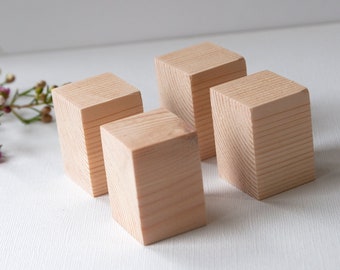 Wooden Riser Blocks,Product Displays, Platform Displays, Wood Plinth, Blocks for Jewellery Display, Wooden Stands, Retail Display, Set of 4