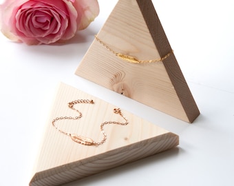 Triangle Jewellery Display, Wood Jewellery Display, Modern Jewellery Display, Retail Display, Craft Fair Display, Wooden Stands