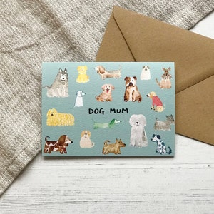 Carte de maman chien - carte de voeux A6 - carte toutes les occasions