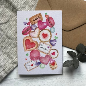 Tarjeta de felicitación Love Cookies - Fun Love Card - Tarjeta para todas las ocasiones