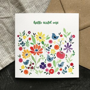 Hello Wild One - Nueva tarjeta de bebé - Tarjeta de nuevos padres - Tarjeta de espera