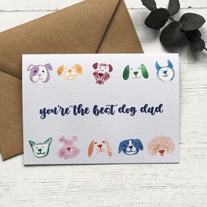 Eres el mejor papá de perros - Tarjeta de felicitación para amantes de los perros - Tarjeta para toda ocasión