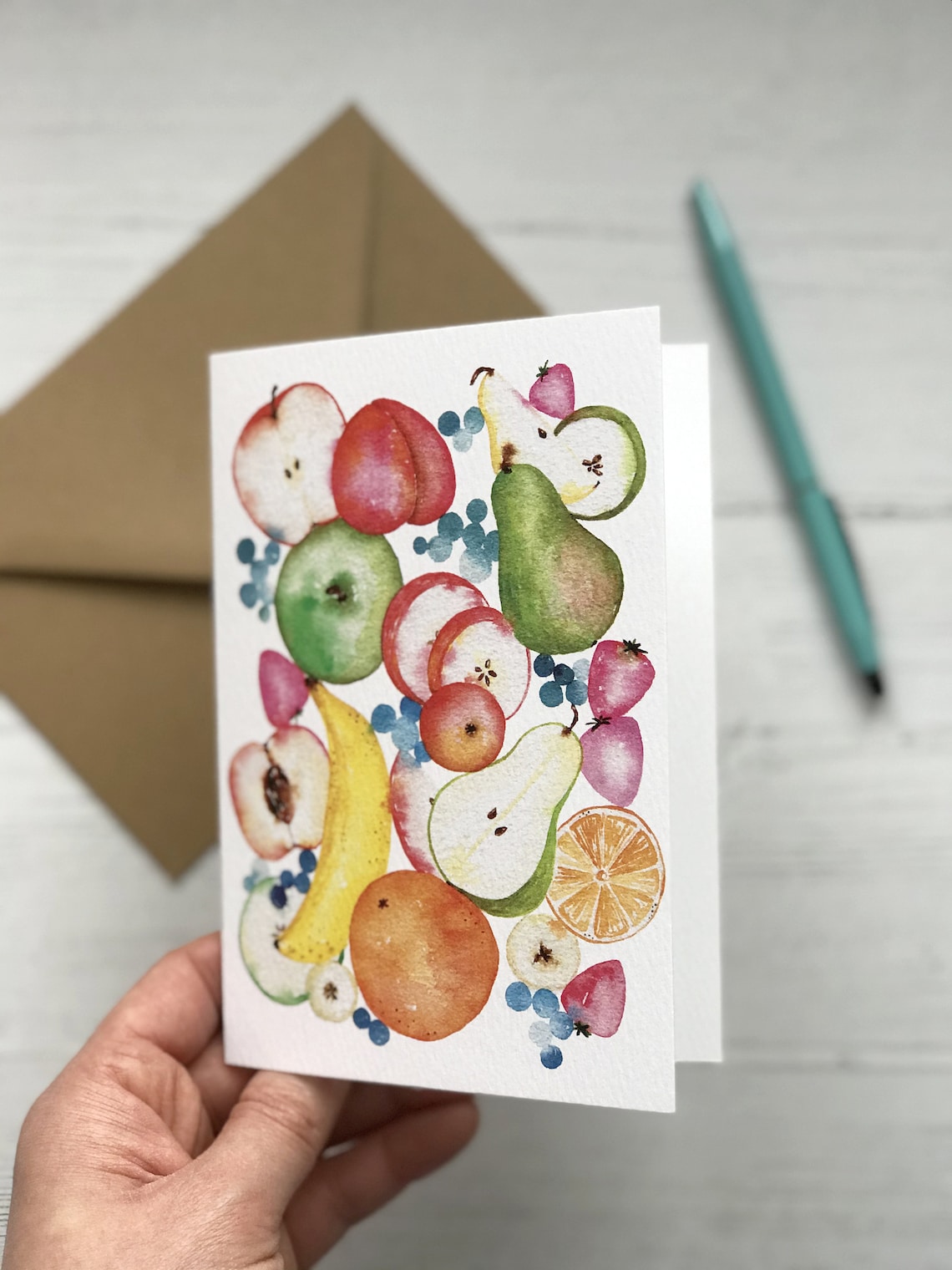 Colourful Fruit All Occasion Greeting Card Fruity Birthday - Etsy Singapore