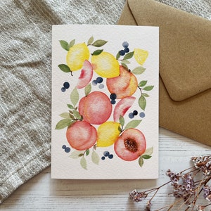 Peachy Fruit Greeting Card - Card For Fruit Lover - Biglietto di compleanno - Biglietto di auguri per tutte le occasioni