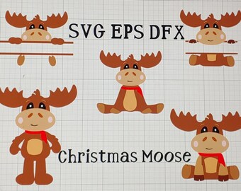 Download Christmas Moose Svg Etsy SVG Cut Files