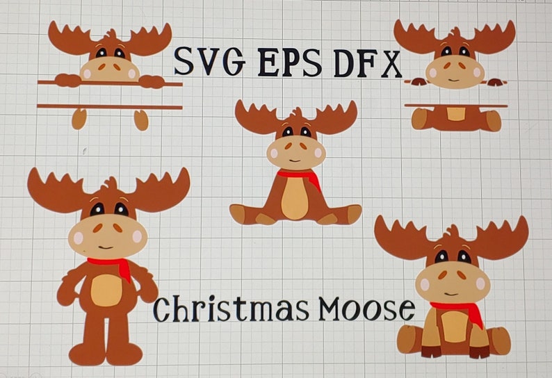 Christmas Moose SVG Download Package | Etsy