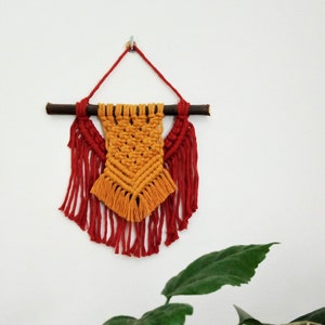 Mini Macrame Wall Hanging, Boho Wall Decor for Small Spaces