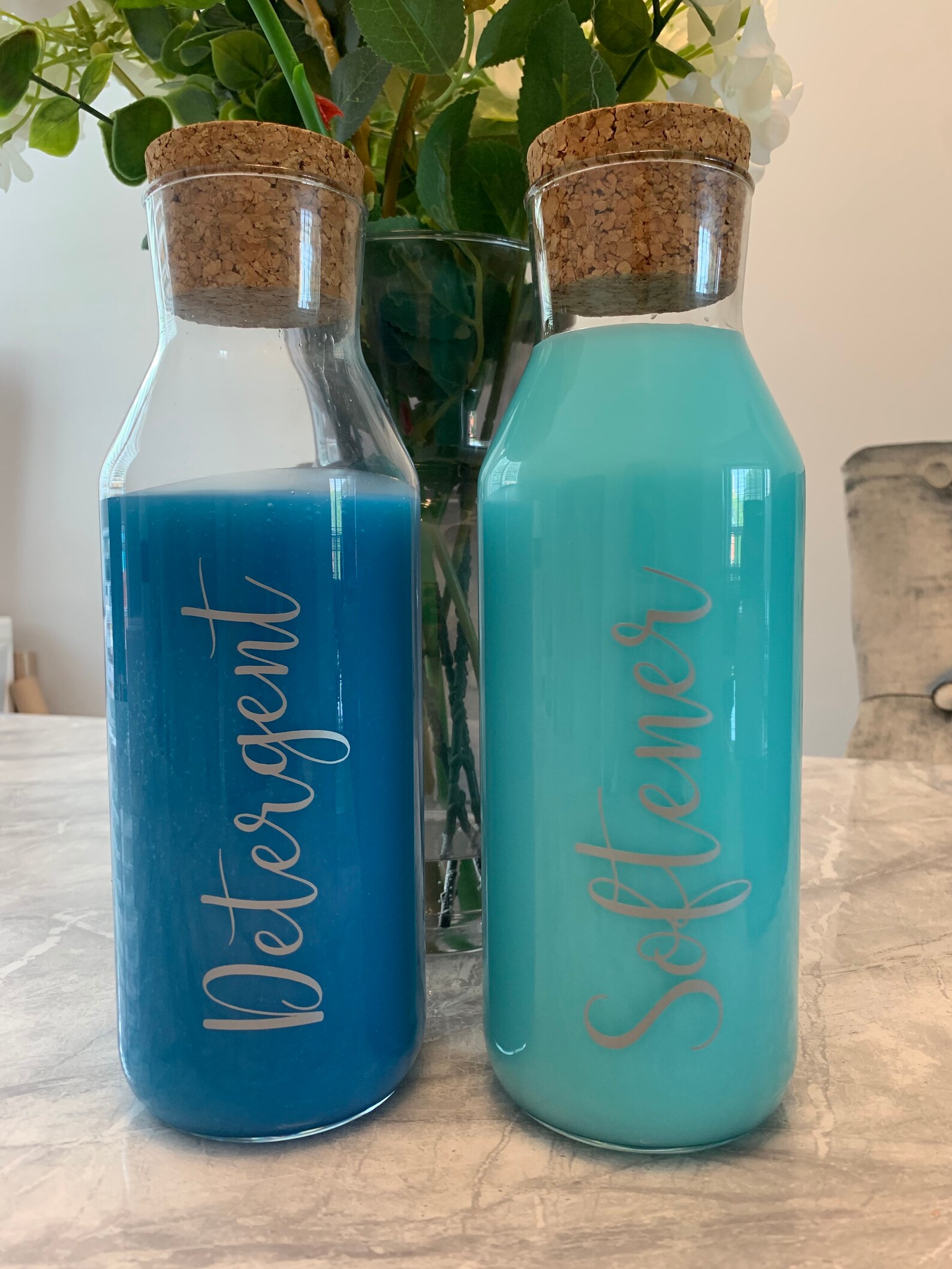 Laundry Bottles/ Refillable Jars/ Storage Glass Container with Etsy