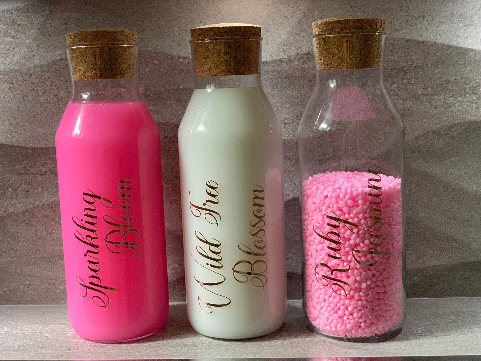 Laundry Bottles/ Refillable Jars/ Storage Glass Container with Etsy