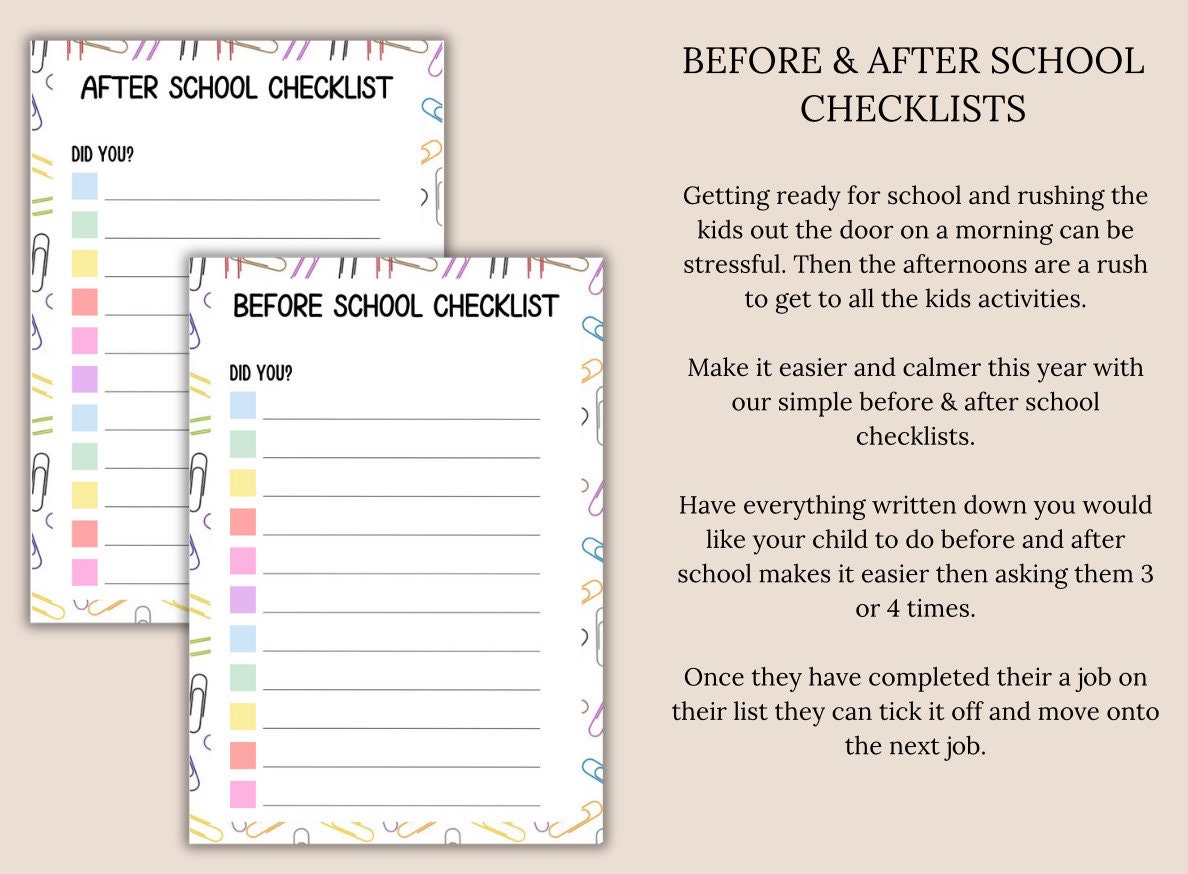 Back to School Planner Printable, Printable Organiser for Parents ...