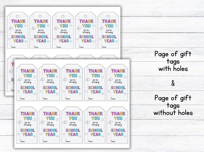 Teacher Gift Tags, Teacher Appreciation, Printable Teacher Gift Tags ...