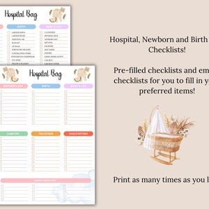 Pregnancy Checklist Bundle, Printable Pregnancy Planner to Do Lists ...