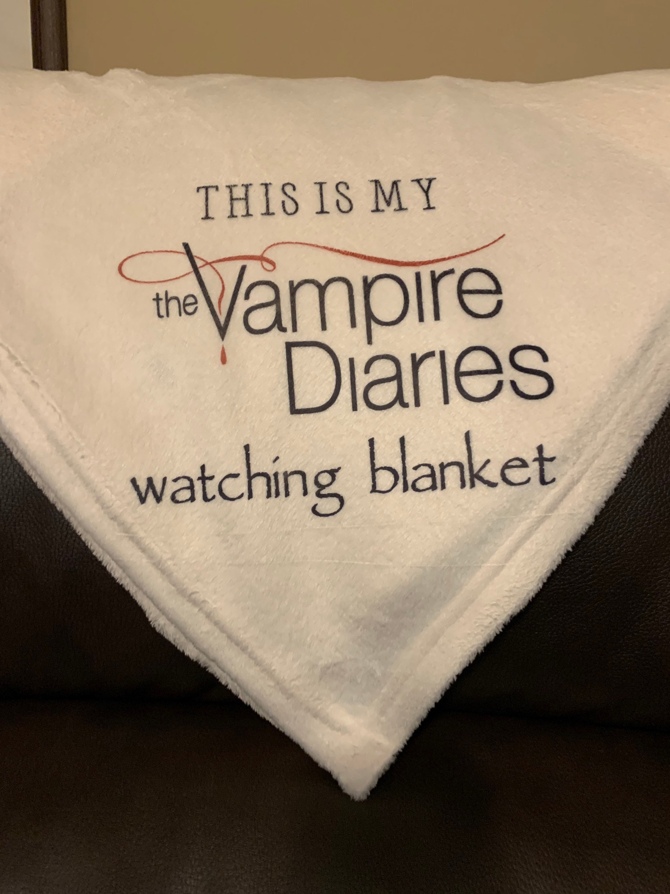 Vampire Diaries Watching Blanket TVD Blanket the Vampire Etsy