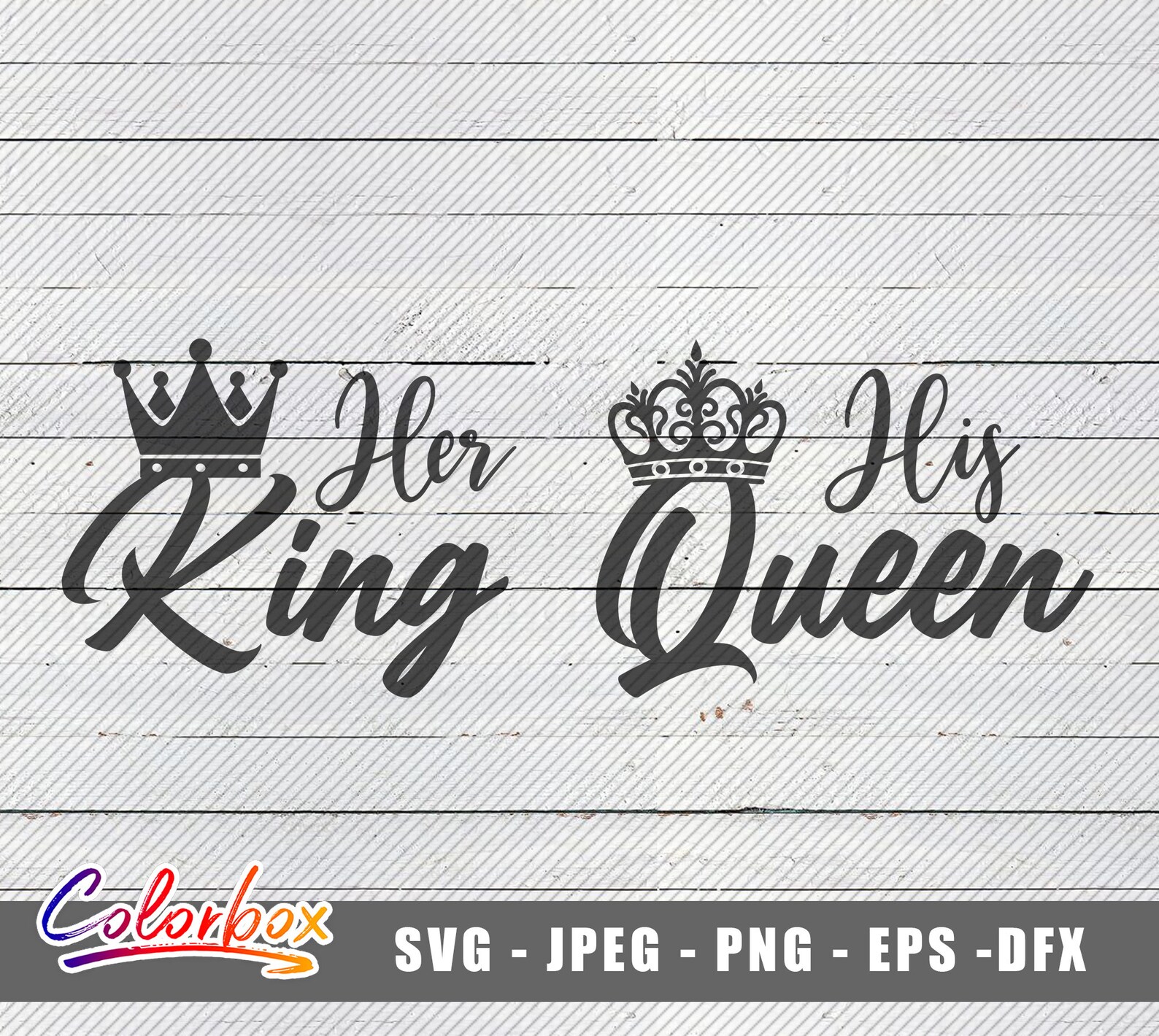 His Queen her King svg King