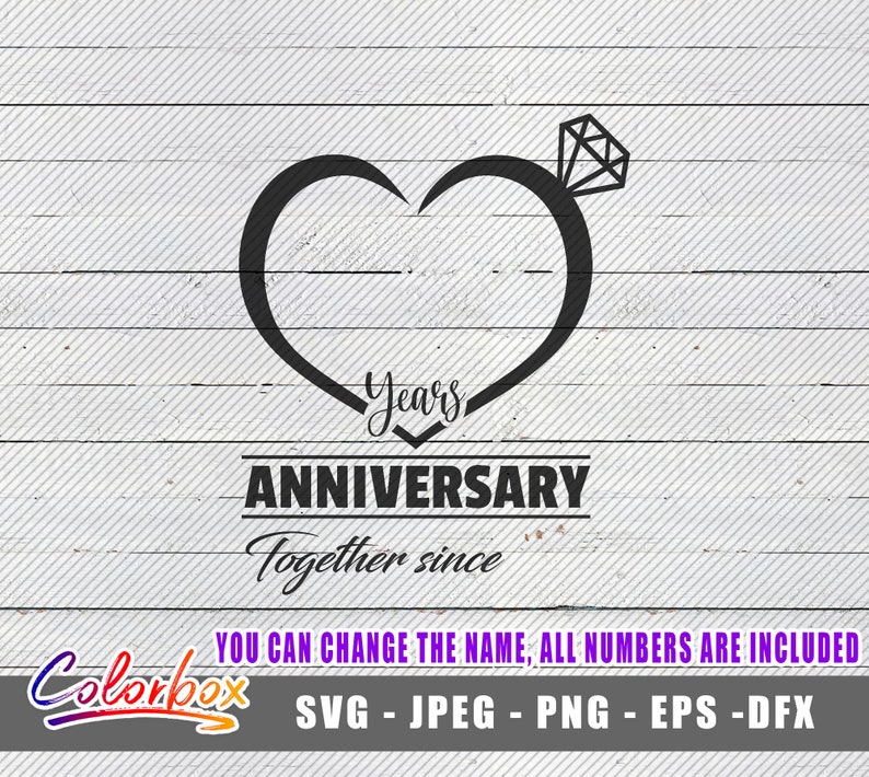 Download Together since svg / Customize Your Own Established Date / | Etsy