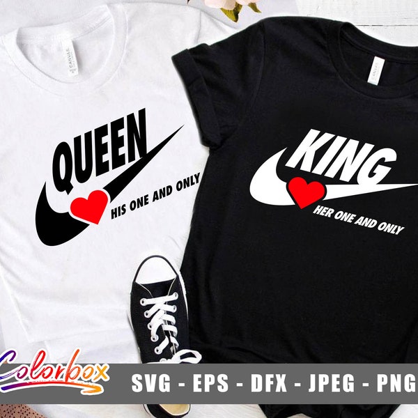 King & Queen svg, Anniversary Svg, Couple svg for shirt, Valentine svg, His and Hers, Just Married, Couples Trip, Couples svg, Wedding svg