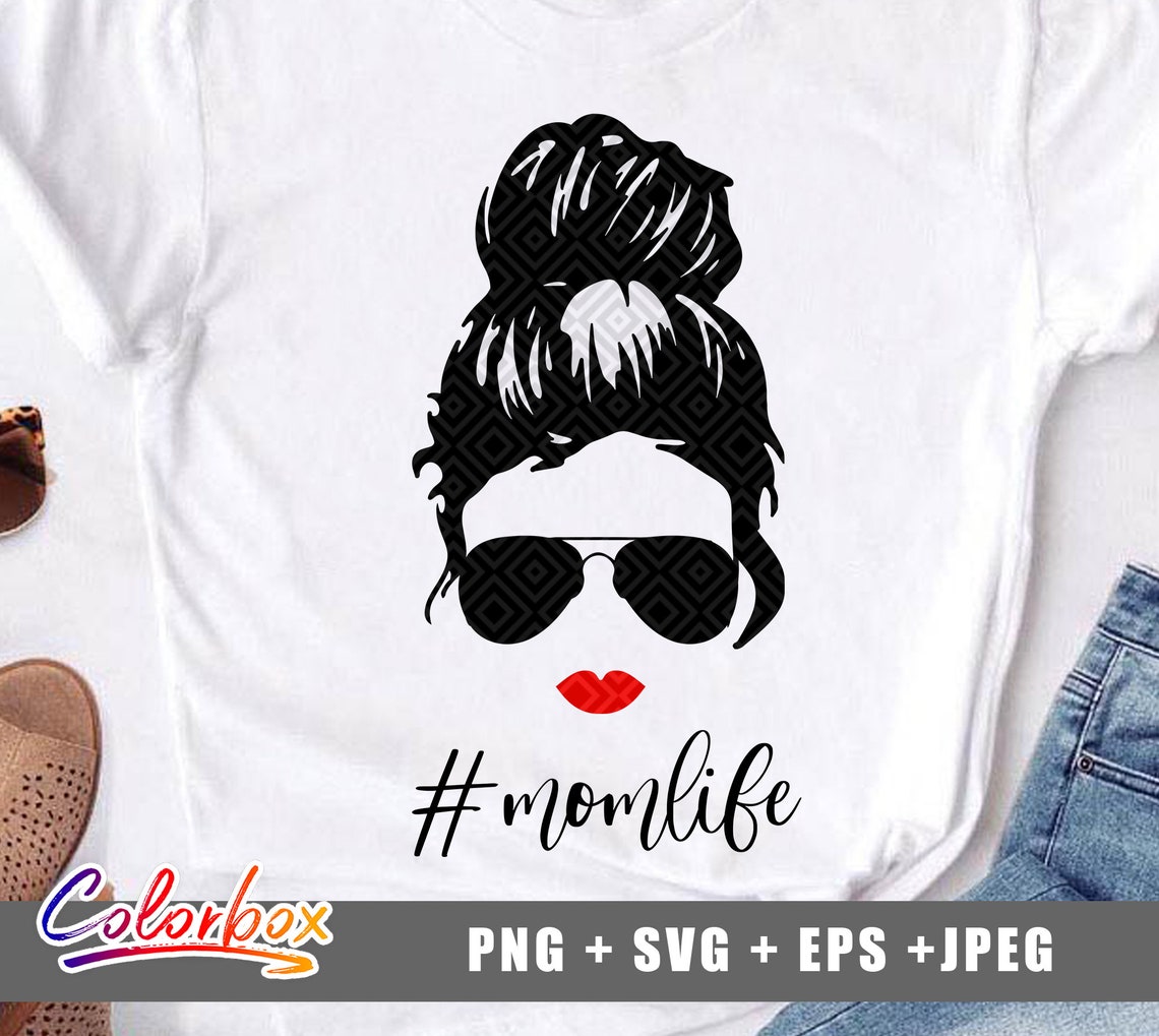 Girl With Messy Bun svg Messy Bun bundle Svg Cute Girl ...