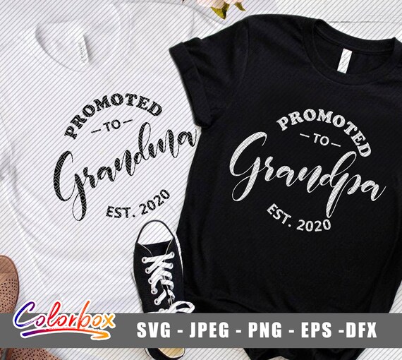 Download Promoted to grandma est svg Promoted to grandpa est svg | Etsy