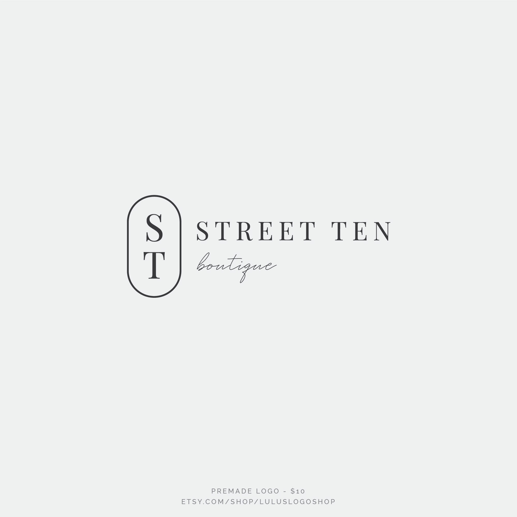 Oval Monogram Logo Oval Logo Premade Logo Design Minimalist | Etsy