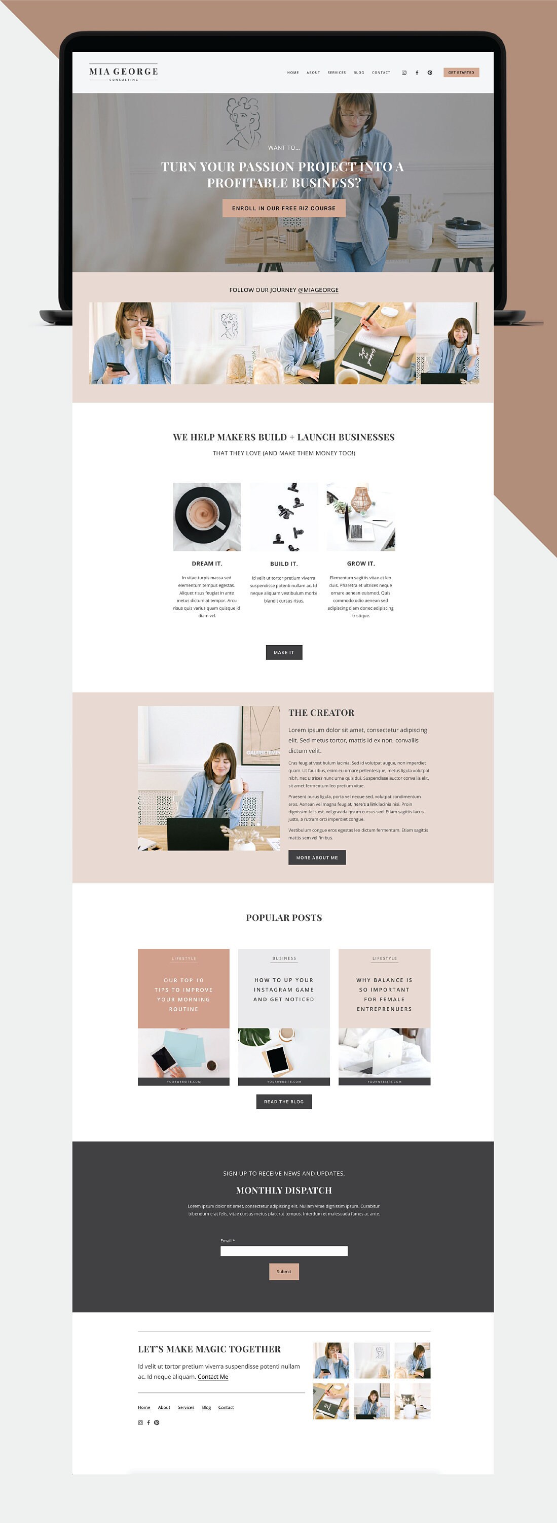 Squarespace Template Squarespace Website Template Web Site - Etsy