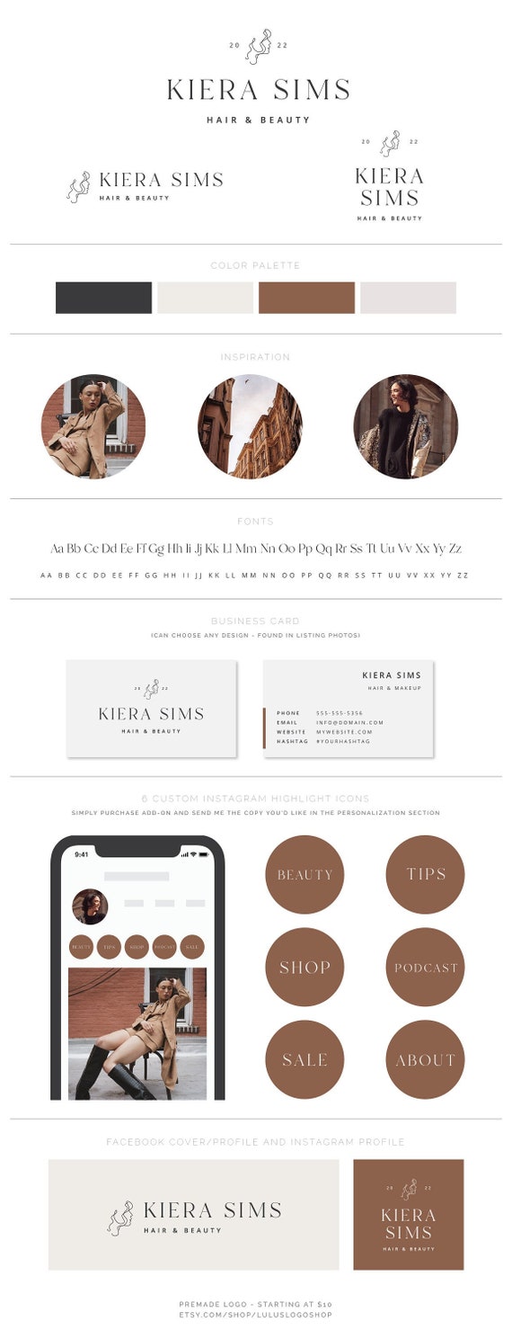 Hair Salon Logo Design Hair Logo Salon Logo Beauty Logo - Etsy