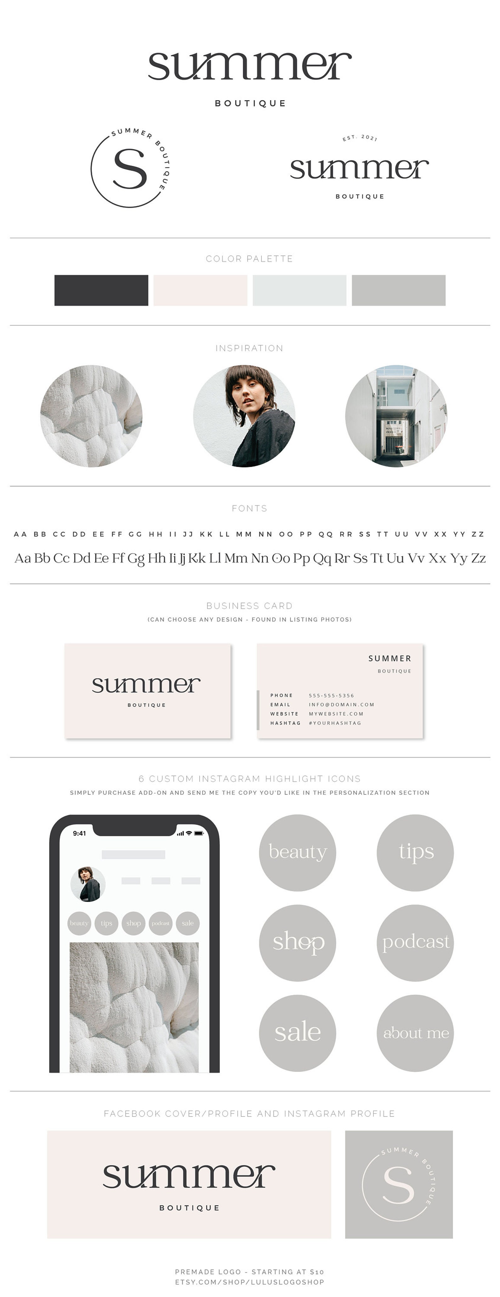 Circle Initials Logo Monogram Logo Design Watermark for | Etsy