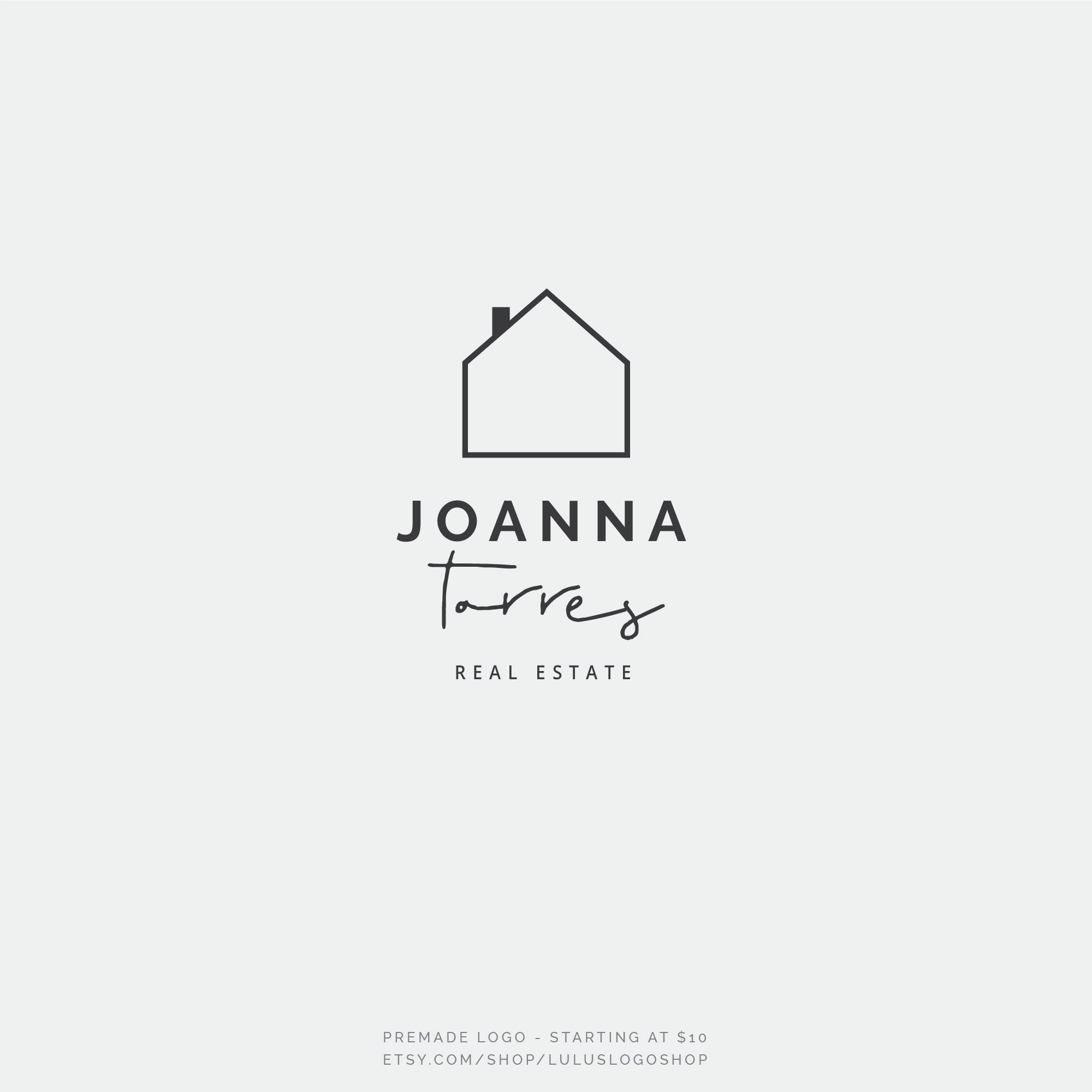 Real Estate Logo Design and Brand House Logo Premade Etsy
