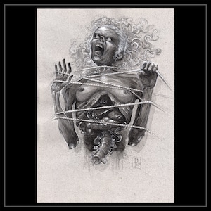 Originalkunstwerk, Fanart-Illustration, Die Rückkehr der lebenden Toten, Ooak, Es werden keine Drucke davon angefertigt. Originalillustration