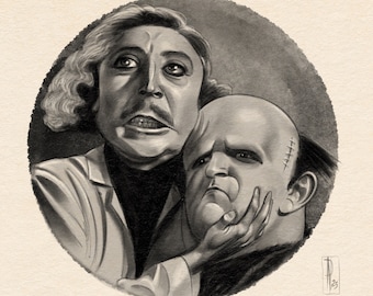 Art Print, Young Frankenstein tribute, mini poster, high quality digital printing.