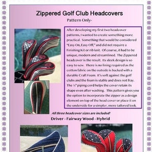 Zippered Headcover Sewing Pattern