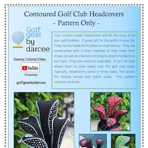 Contoured Headcover Sewing Pattern