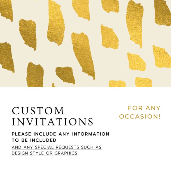 Custom Invitation Digital Download Party Invites | Etsy