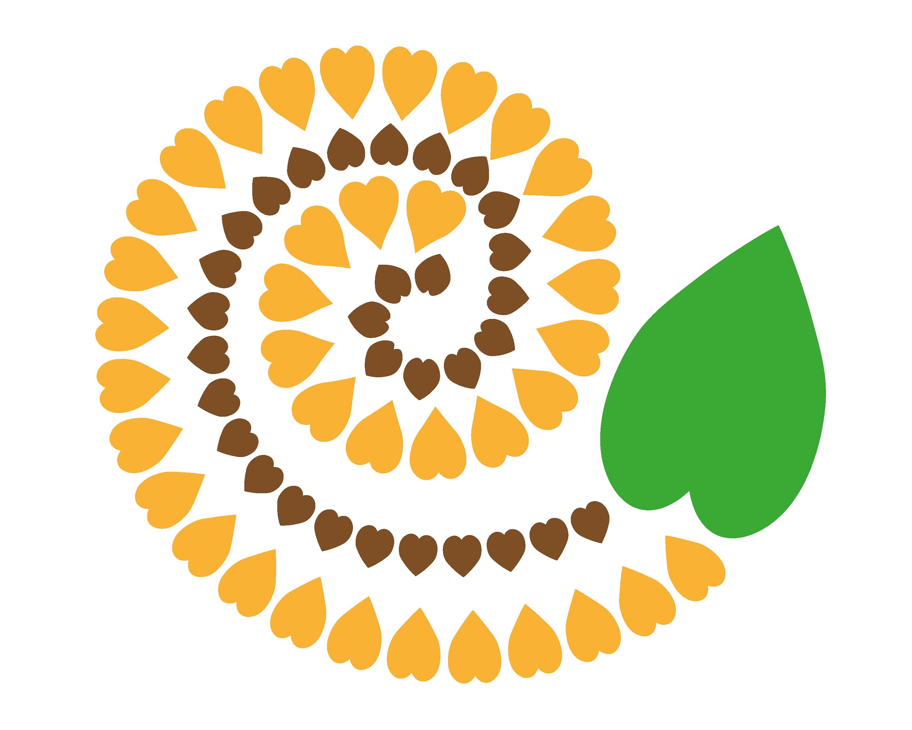 Sunflower SVG PNG Sunflower heart svg Sunflower Cricut Etsy