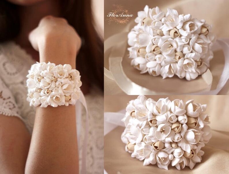 Bracelet de mariage floral pour une mariée ou des demoiselles Etsy France