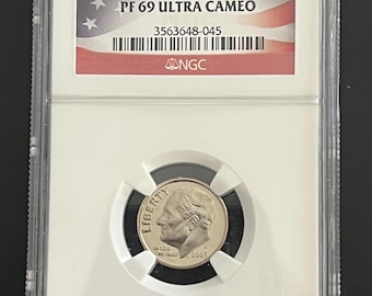 2005-S Clad Roosevelt Dime graded PF 69 by Ultra CAMEO Proof NGC-certified #3563648-045