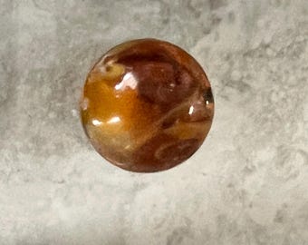 MF Christensen Amber Slag Toy Marble  .69" Near-Mint   [#Lot1Heather]