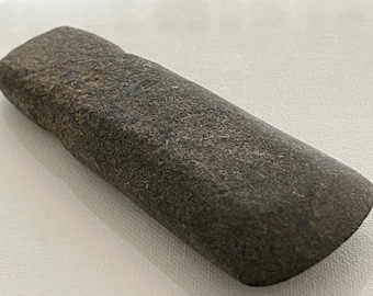 Prehistoric High Polish Early Man Grooved Celt of Hard Stone / Indian Hand Tool