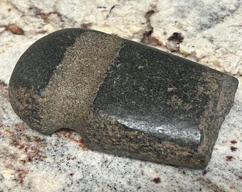 Prehistoric Indian Grooved Stone Axe Head