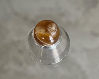 Vintage Christensen Honey Amber Slag Glass Marble .70"   [Lot2Heather]
