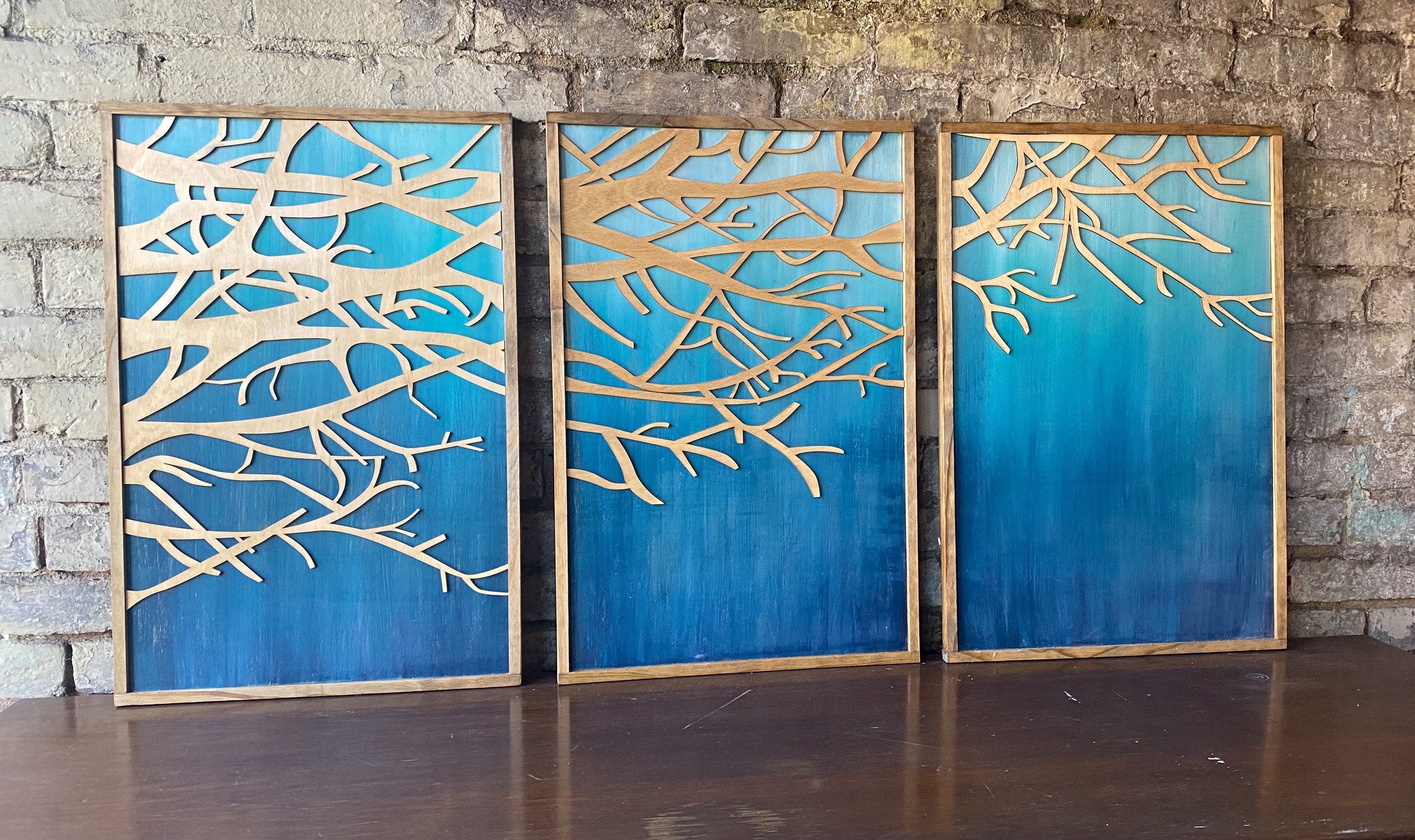 Tree Wood Wall Art Painting Boho Wall Hanging Laser Cut Etsy