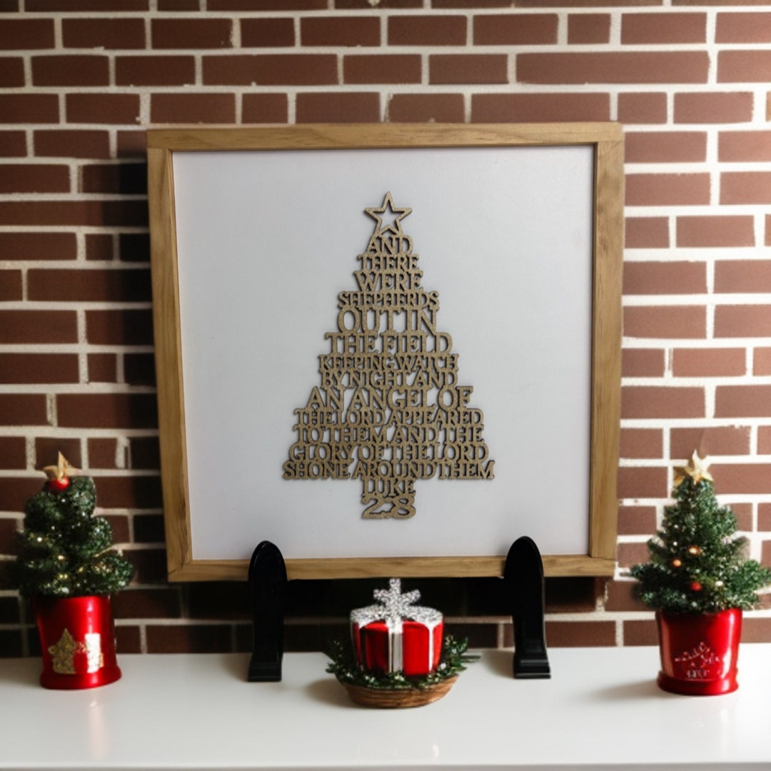 Luke 28 3D Wooden Christmas Tree Wall Art Holiday Decor Etsy