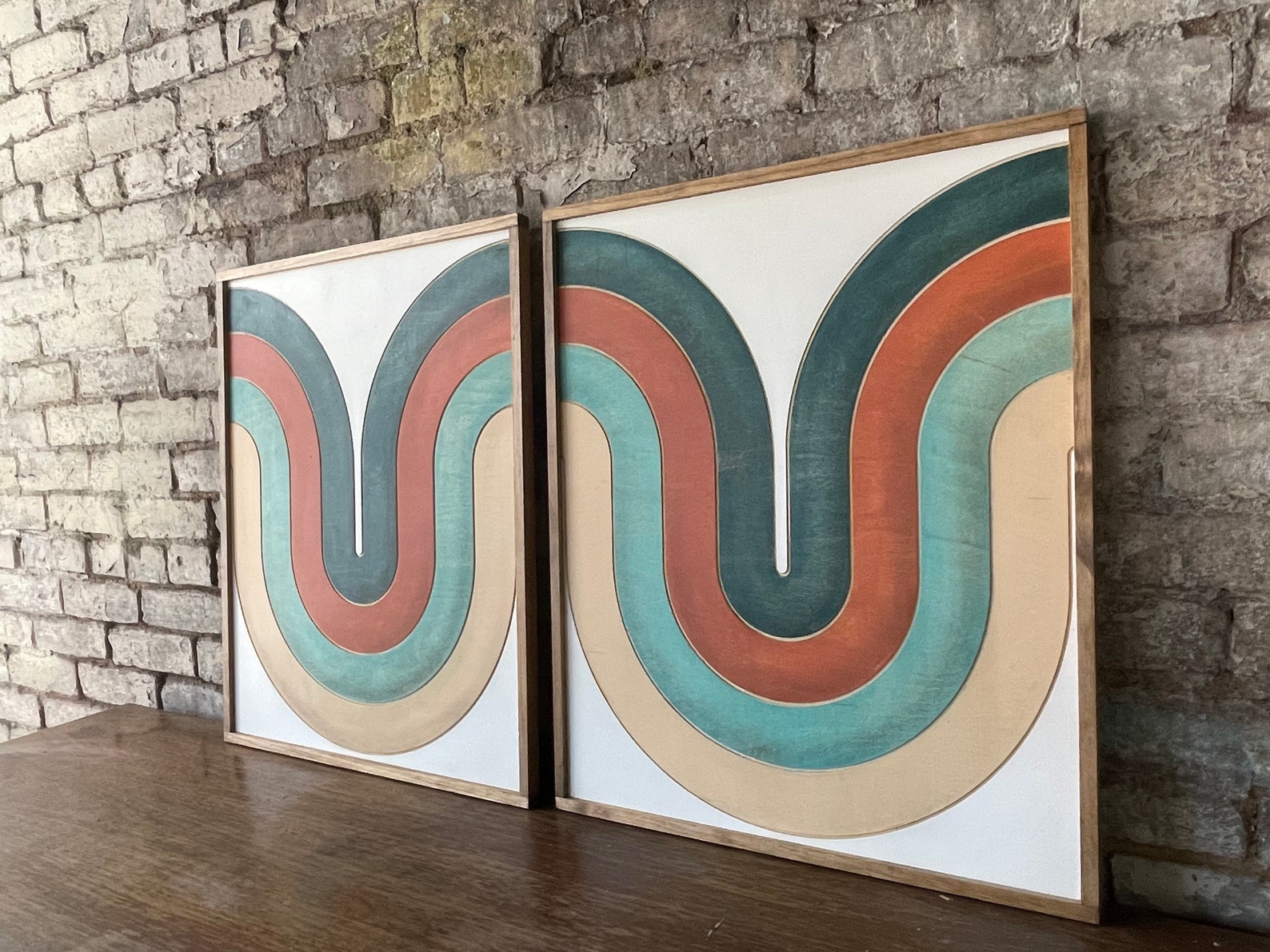 Mid Century Modern Wood Wall Art Retro Wall Hanging - Etsy