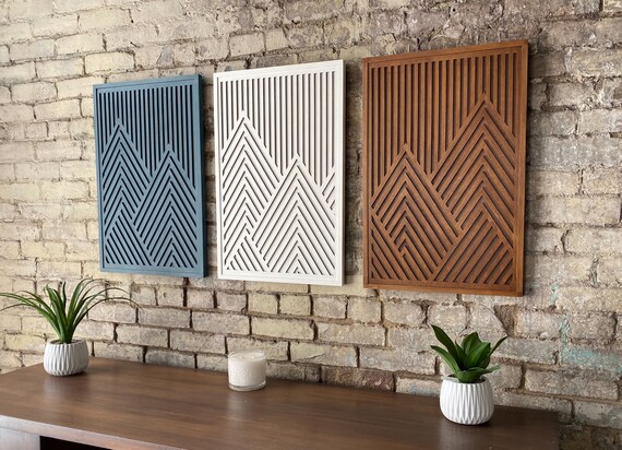 Set of 3 Reeds Wooden Panel Wooden Decoration Panels Wood Wall Art Set Reeds Wall Decor Set of 3 Reeds Wooden Panel Wooden Decoration Panels Wood Wall Art Set Reeds Wall Decor