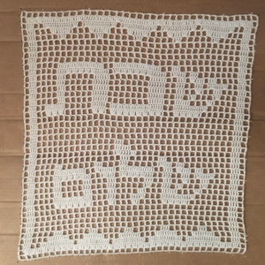 Shabbat Shalom Solid Pyramid Filet Crochet Pattern