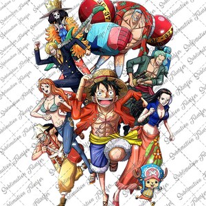 LUFFY ONE PIECE (NEW DESIGNS) T-SHIRT FOR KIDS AND  ADULTS.UNISEX.SUBLIMATION PRINT