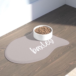 Personalized Memory Foam Pet Mat: Neutral Cat & Dog Bed