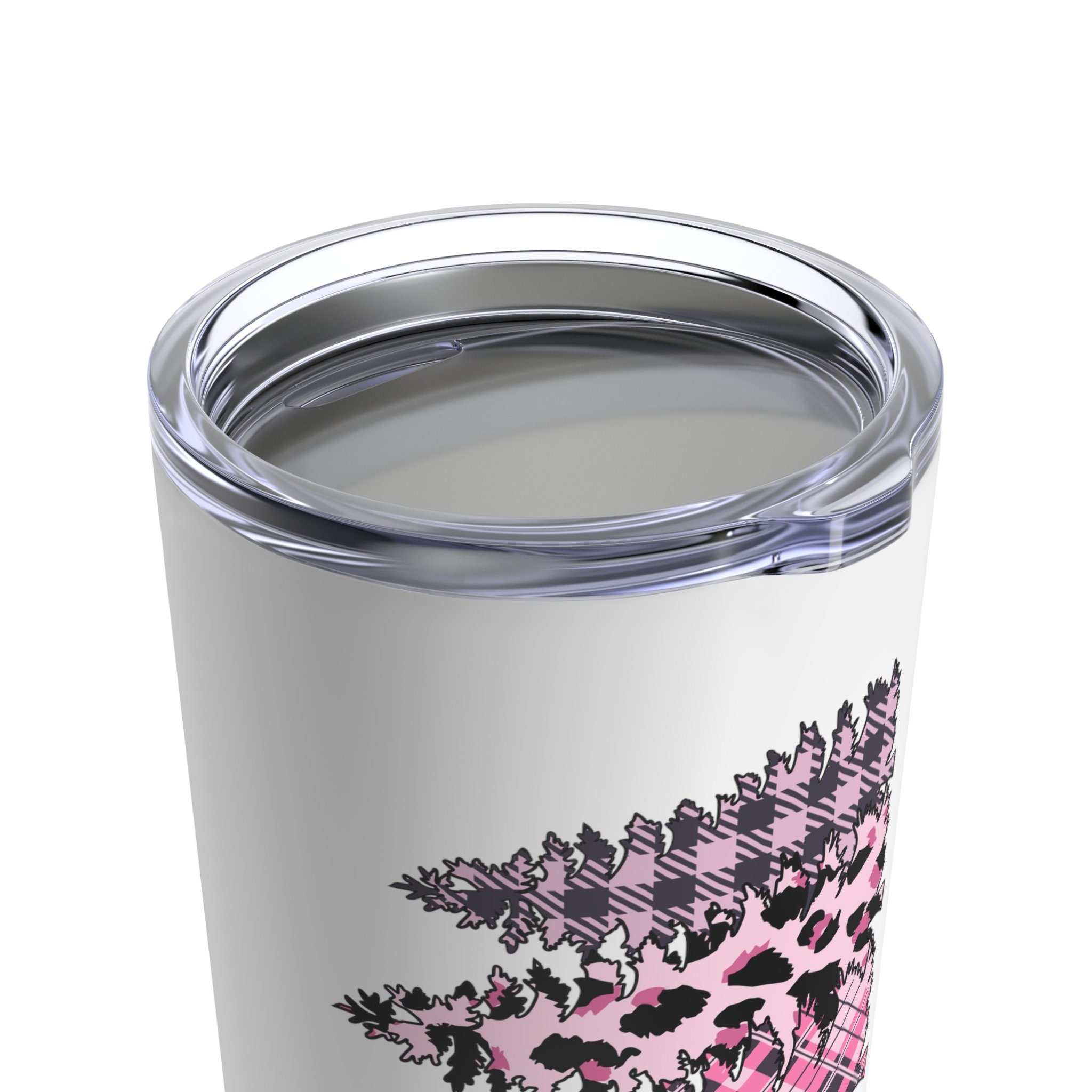 Discover Christmas Pink Trees Cup/ Hot Cold tumbler